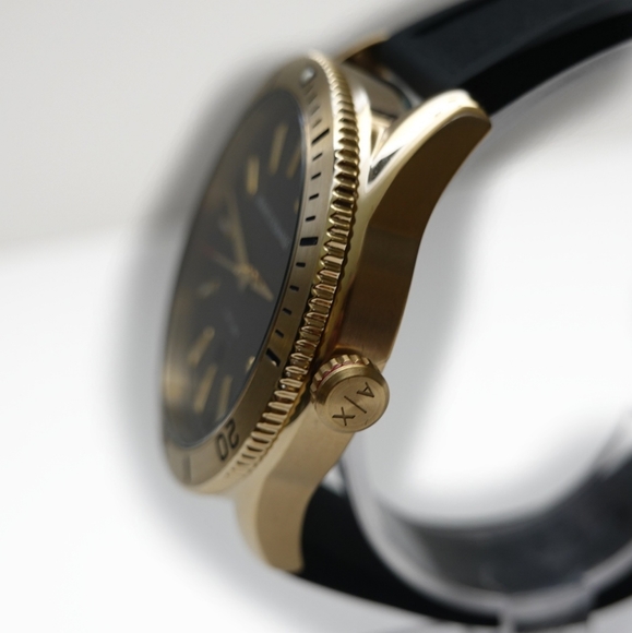 ARMANI EXCHANGE BLACK SILICONE WATCH - Picture 9 of 10